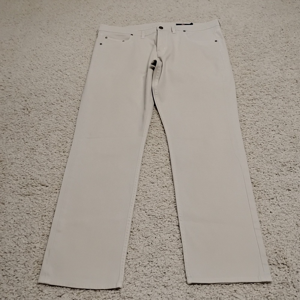 Vineyard Vines Pants Mens 38x32 Beige Chino Slacks Preppy Khaki Designer Casual